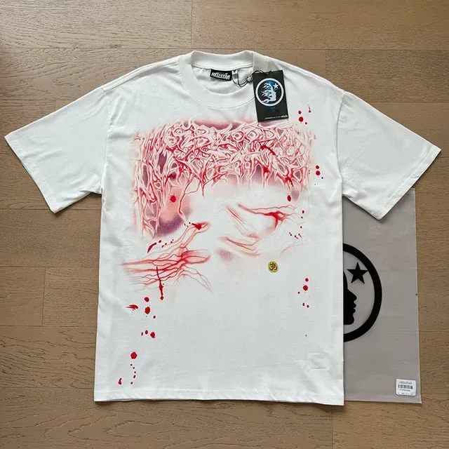 Hellstar Graphic-Print Splatter Effect Double-Sided T-Shirt 3