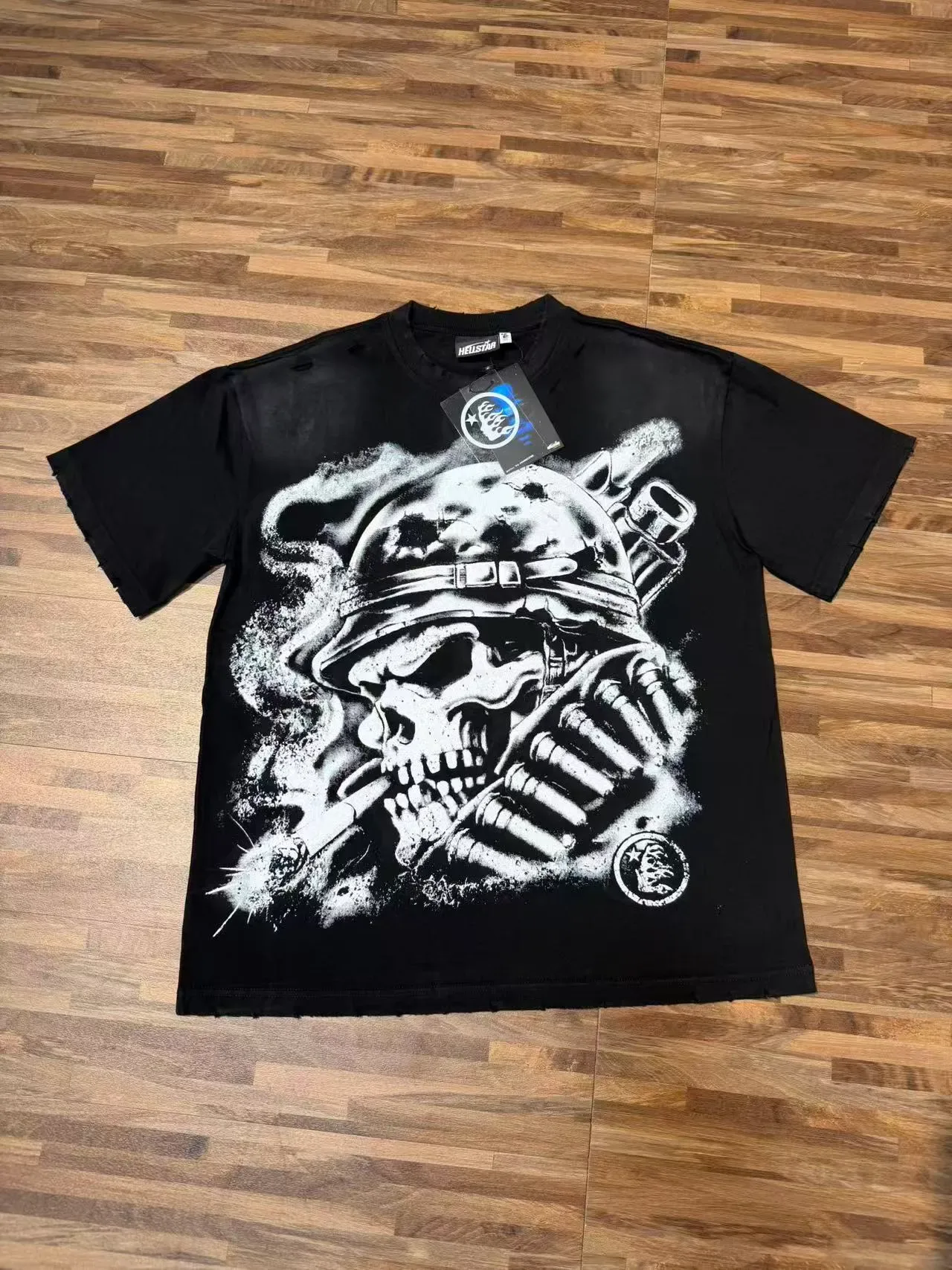 Hellstar Graphic Skull Print Black Oversized T-Shirt 2