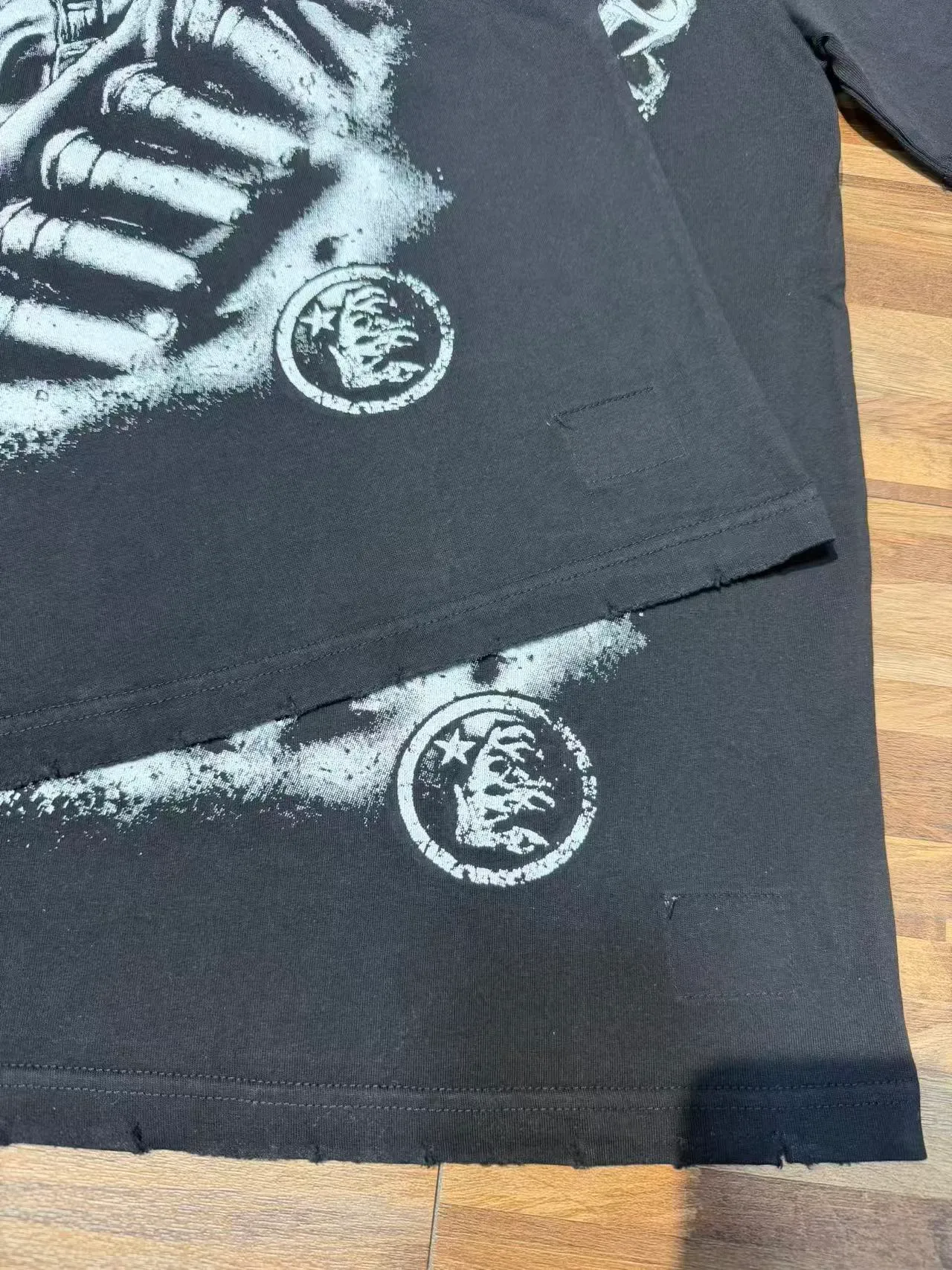 Hellstar Graphic Skull Print Black Oversized T-Shirt 7