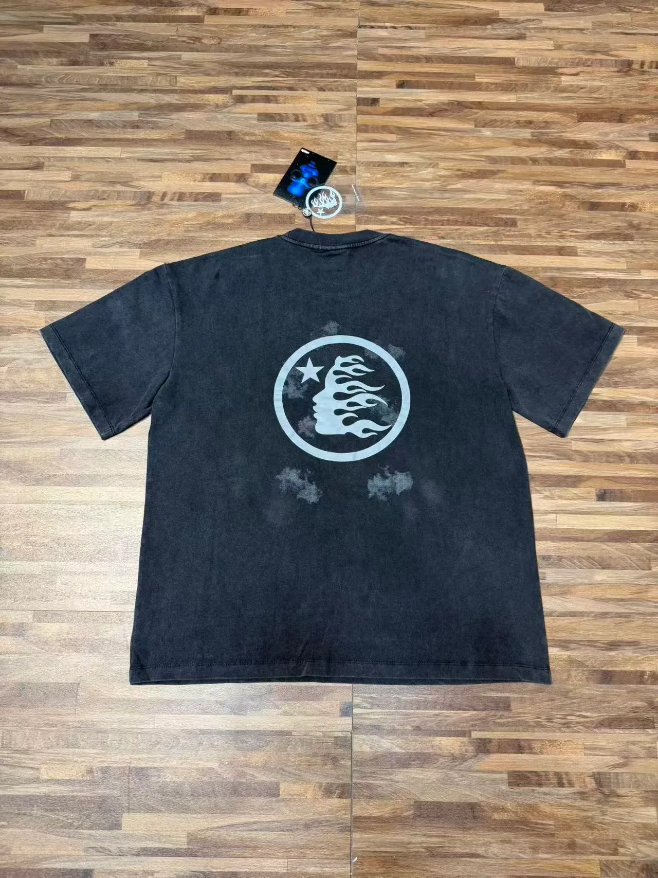 Hellstar Path To Paradise Acid-Wash Black Graphic T-Shirt 3