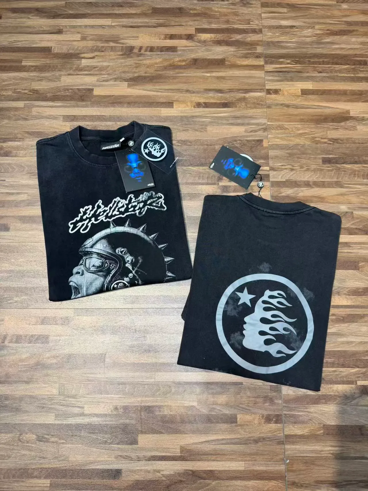 Hellstar Path To Paradise Acid-Wash Black Graphic T-Shirt 4