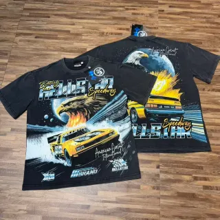 تيشيرت أوفرسايز جرافيك Hellstar Racing Team Speedway