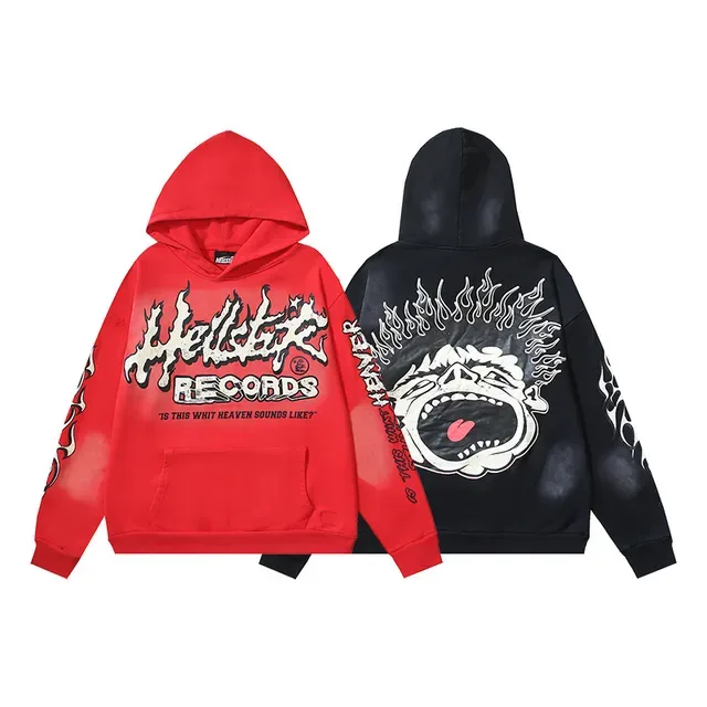 Hellstar Records Graphic Print Oversized Hoodie 1