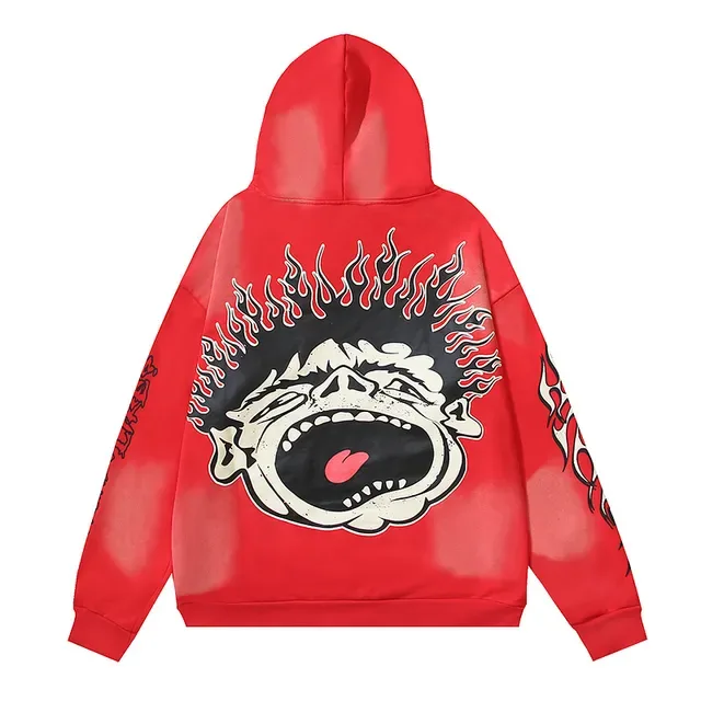 Hellstar Records Graphic Print Oversized Hoodie 12