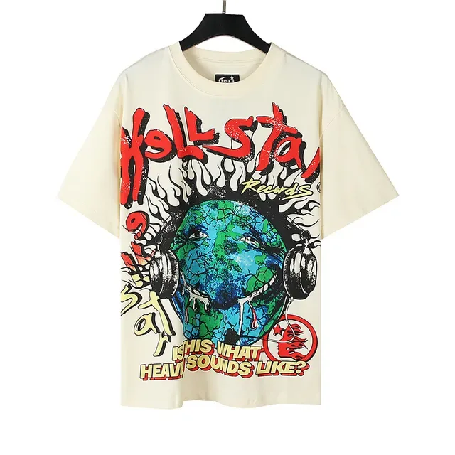 Hellstar Records ওভারসাইজড গ্রাফিক প্রিন্ট কালো টি-শার্ট 4