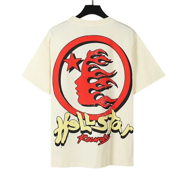 Hellstar Records ওভারসাইজড গ্রাফিক প্রিন্ট কালো টি-শার্ট 5