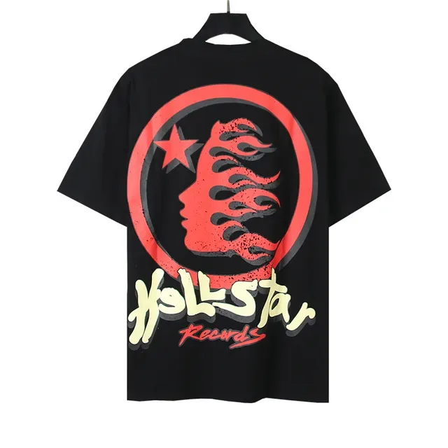 Hellstar Records ওভারসাইজড গ্রাফিক প্রিন্ট কালো টি-শার্ট 6