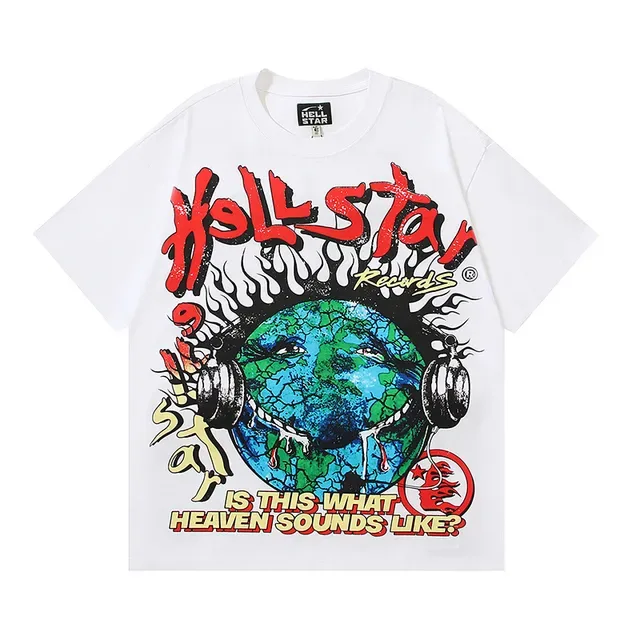 Hellstar Records ওভারসাইজড গ্রাফিক প্রিন্ট কালো টি-শার্ট 16