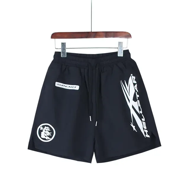 Hellstar Sport Graphic Navy Athletic Shorts 5