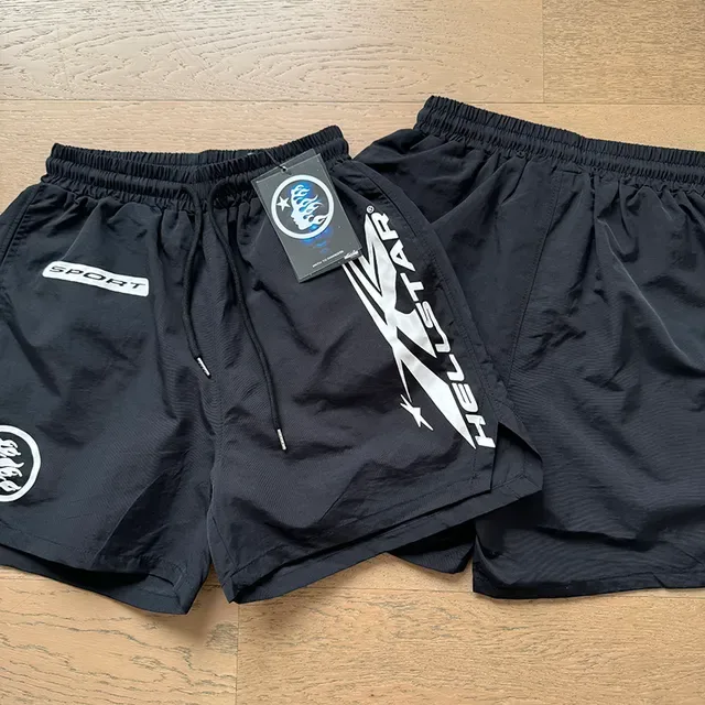 Hellstar Sport Graphic Navy Athletic Shorts 7