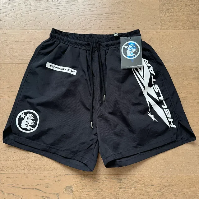 Hellstar Sport Graphic Navy Athletic Shorts 8