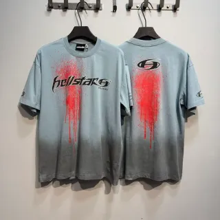 تيشيرت جرافيك Hellstar STLDOS بتدرج Dip-Dye سبراي
