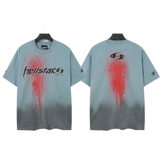 Hellstar STLDOS Gradient Dip-Dye Spray Graphic T-Shirt 2