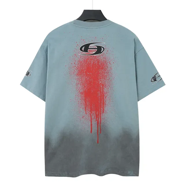 Hellstar STLDOS Gradient Dip-Dye Spray Graphic T-Shirt 4