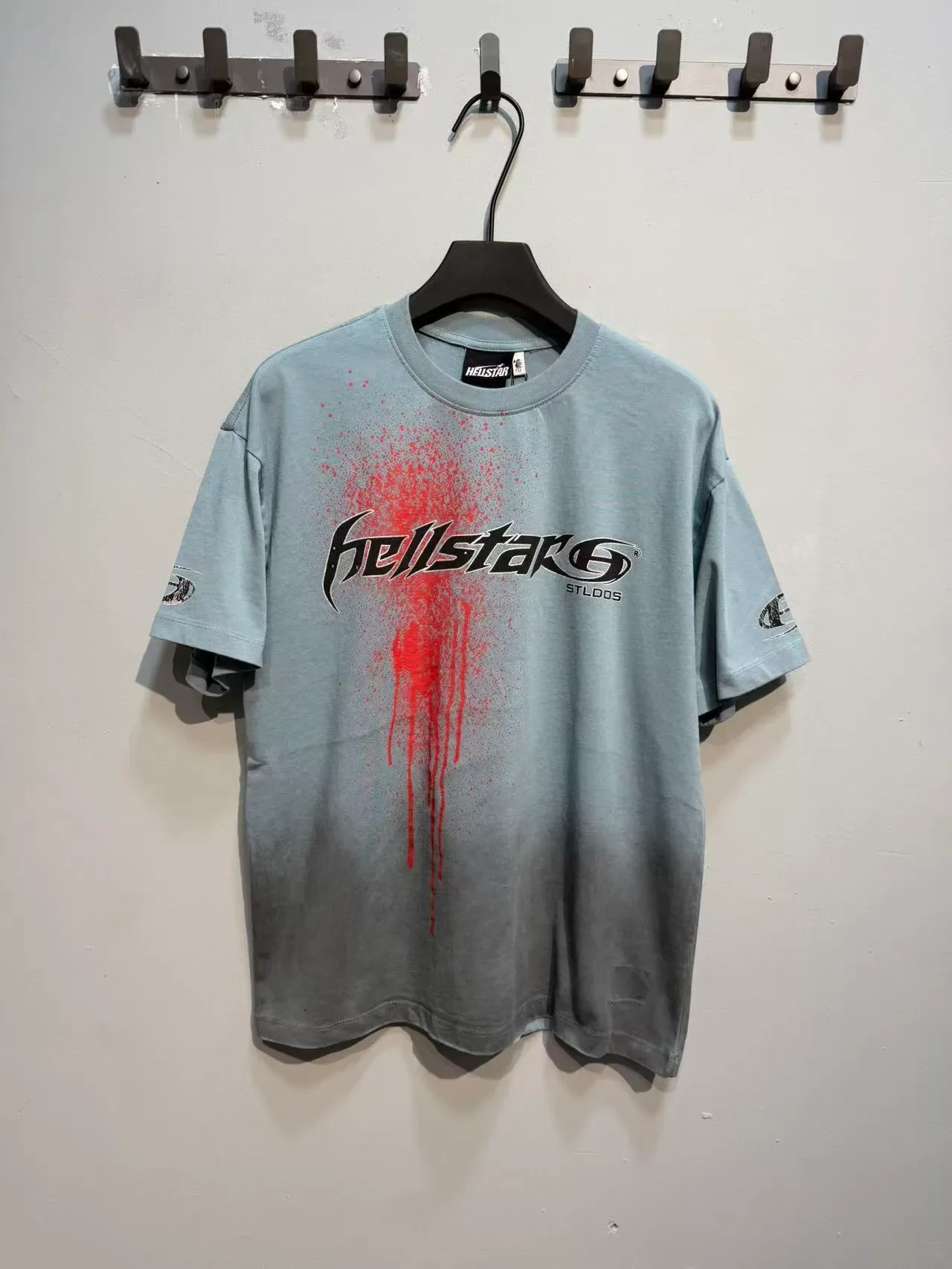 Hellstar STLDOS Gradient Dip-Dye Spray Graphic T-Shirt 5