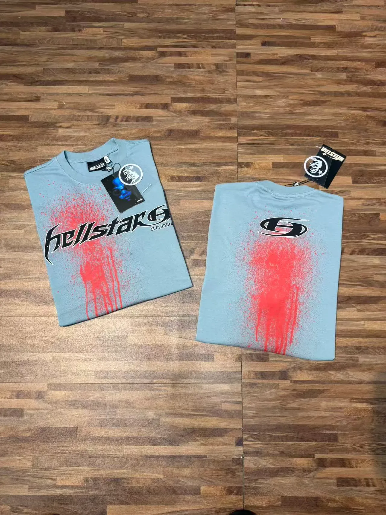 Hellstar STLDOS Gradient Dip-Dye Spray Graphic T-Shirt 7
