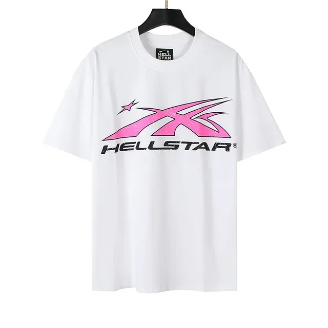 Hellstar White Pink Graphic-Print Oversized Fit T-Shirt 5