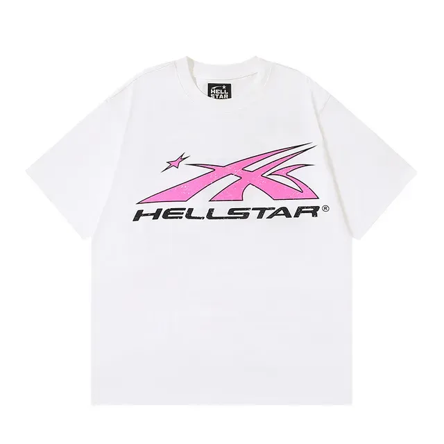 Hellstar White Pink Graphic-Print Oversized Fit T-Shirt 6