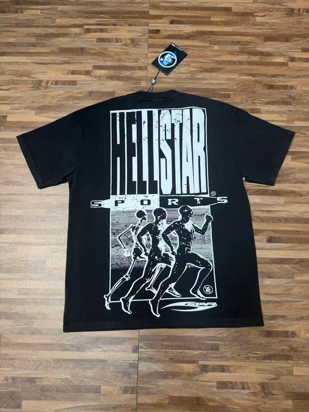 Hellstar XXL Sports Distressed Graphic Black T-Shirt 3