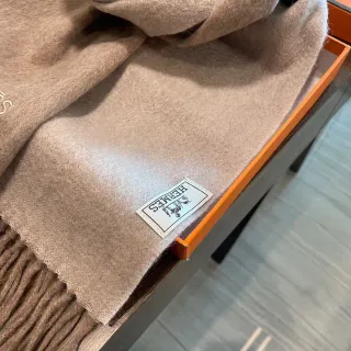 Hermès وشاح كشمير بيج نسيج ناعم مريح