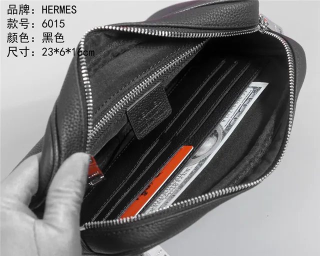 Hermès Black Pebbled Leather Rectangular Crossbody Bag 3