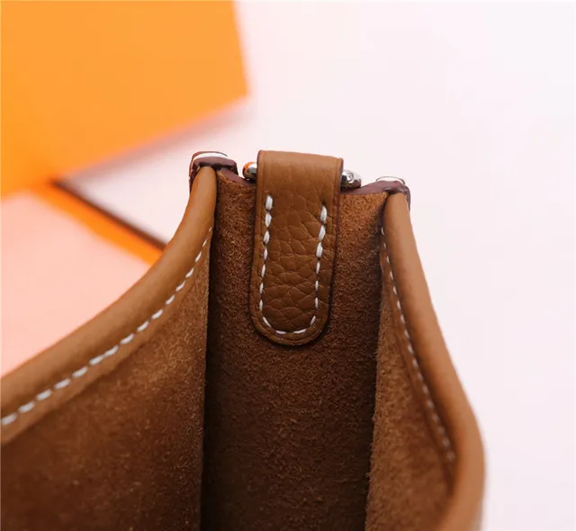 Hermès Evelyne Perforated H Tan Underarm Bag 3