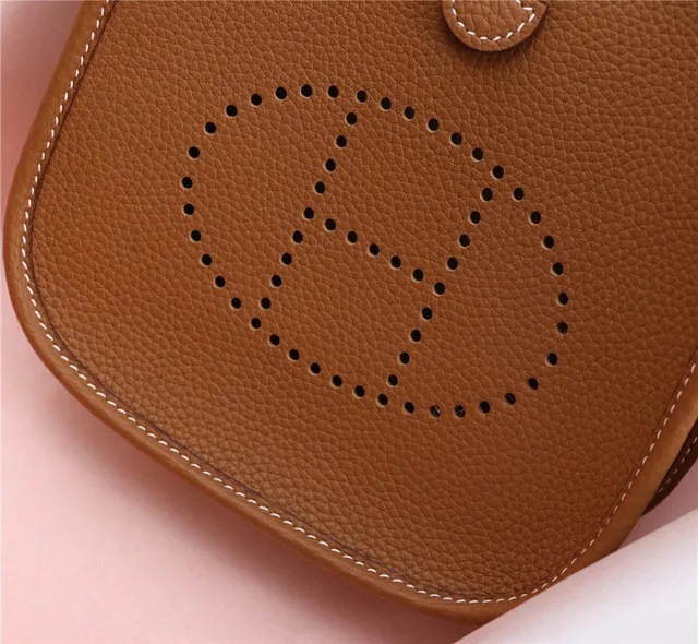 Hermès Evelyne Perforated H Tan Underarm Bag 7
