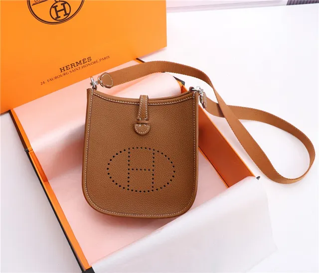 Hermès Evelyne Perforated H Tan Underarm Bag 9