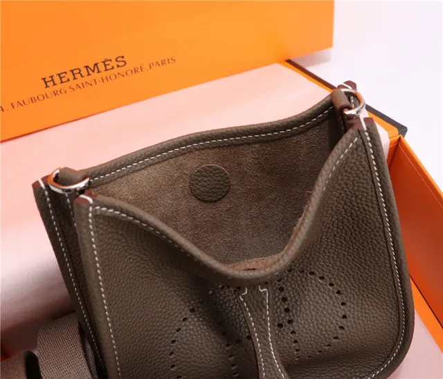 Hermès Evelyne Perforated H Tan Underarm Bag 18
