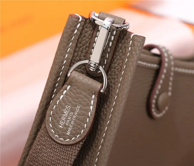 Hermès Evelyne Perforated H Tan Underarm Bag 19