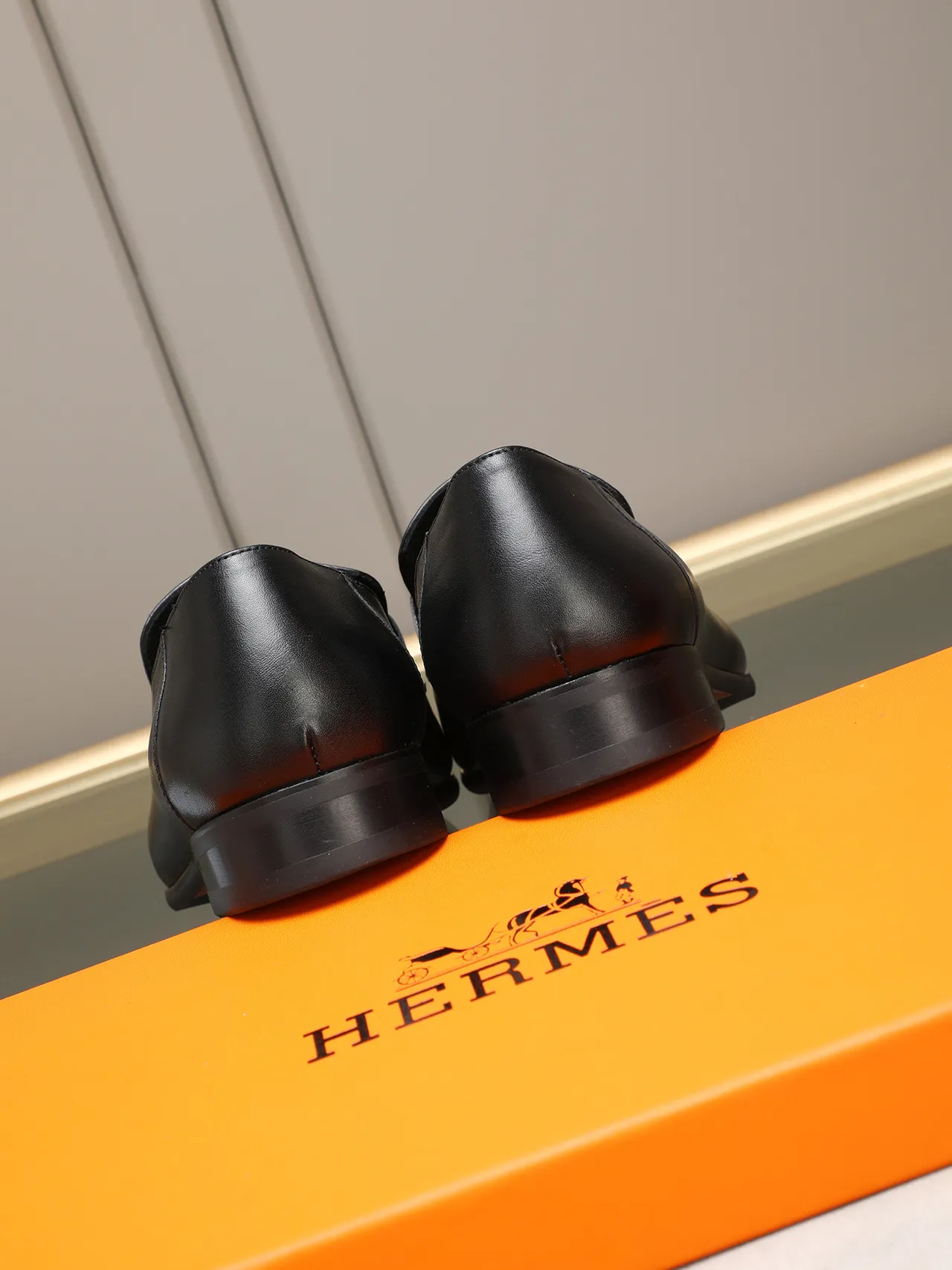 Hermès H-Loafer Black Leather H-Buckle Loafers 3