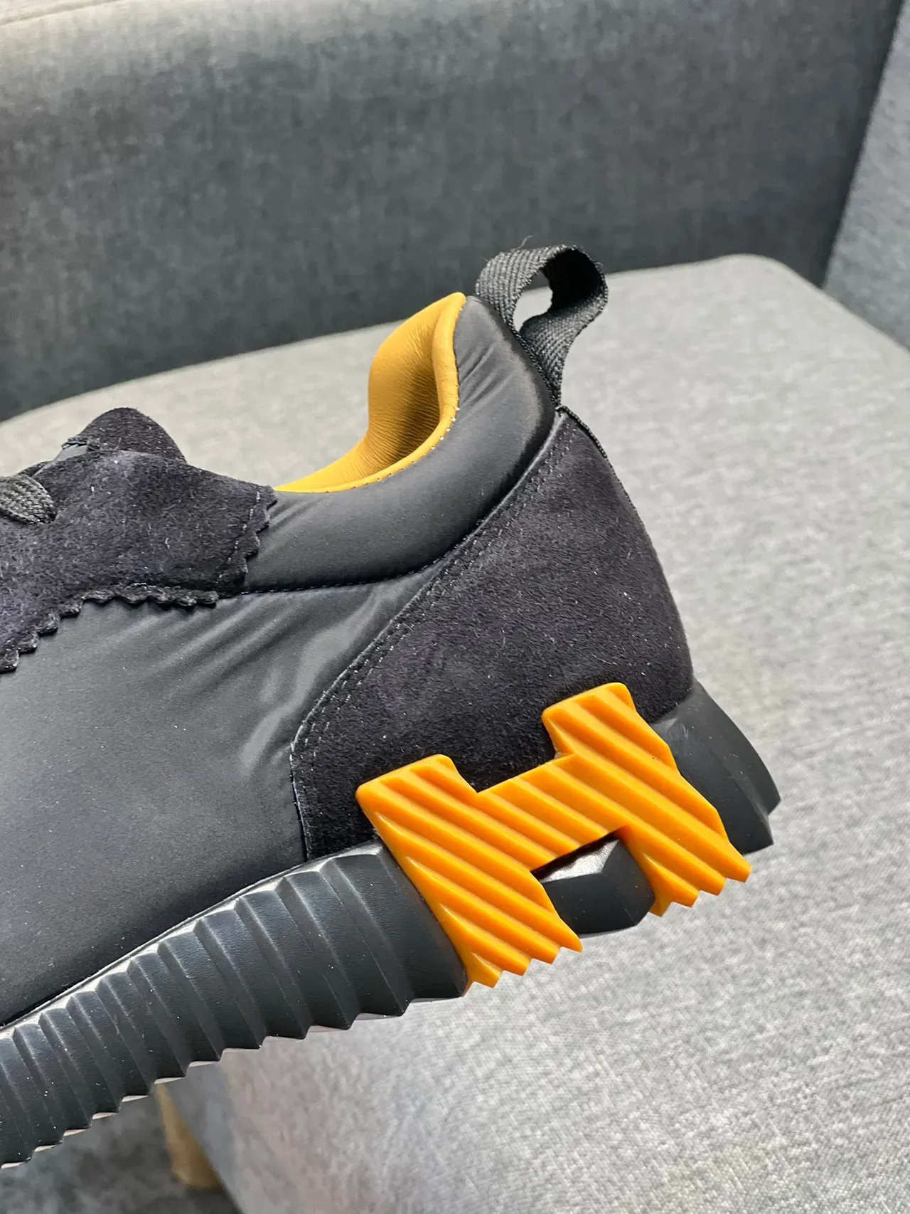 Hermès H-Ride Black Suede and Nylon Lifestyle Sneakers 8