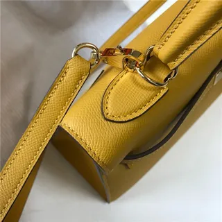 Hermès Kelly Mini Black Leather Gold Hardware Tote Bag 4
