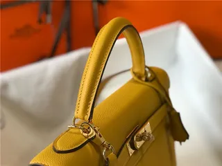 Hermès Kelly Mini Black Leather Gold Hardware Tote Bag 5