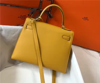 Hermès Kelly Mini Black Leather Gold Hardware Tote Bag 9