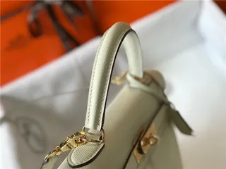 Hermès Kelly Mini Black Leather Gold Hardware Tote Bag 15