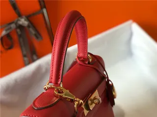 Hermès Kelly Mini Black Leather Gold Hardware Tote Bag 24