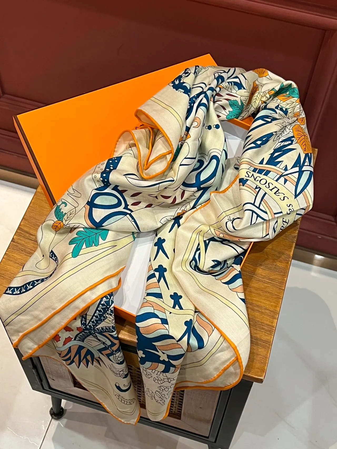 Hermès Le Sacré des Saisons Multicolor Silk Scarf 8