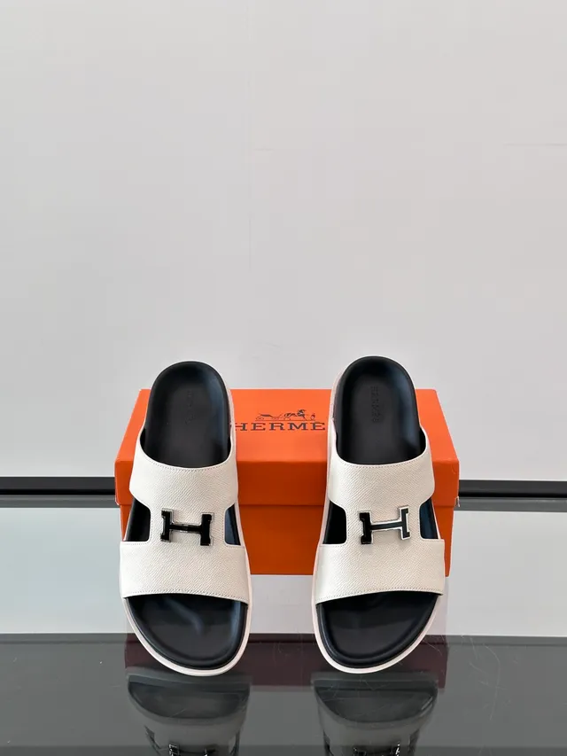 Hermès Oran Double-Strap Slide Slippers 6