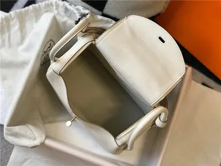 Hermès Picotin Lock অফ-হোয়াইট পেবল লেদার টোট ব্যাগ 2