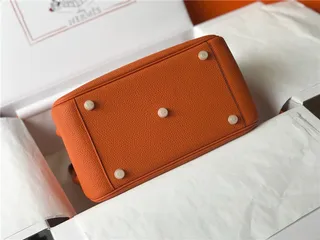 Hermès Picotin Lock অফ-হোয়াইট পেবল লেদার টোট ব্যাগ 15