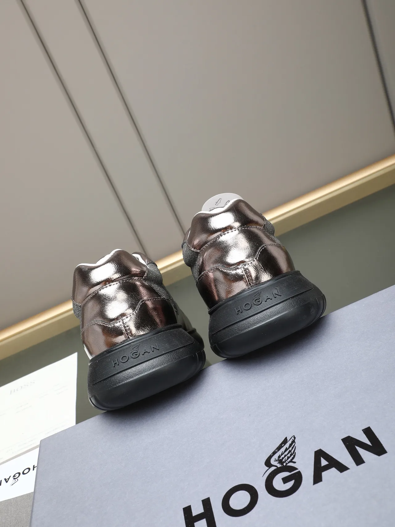 Hogan H-Mode Metallic Silver-Bronze Lifestyle Sneaker 4