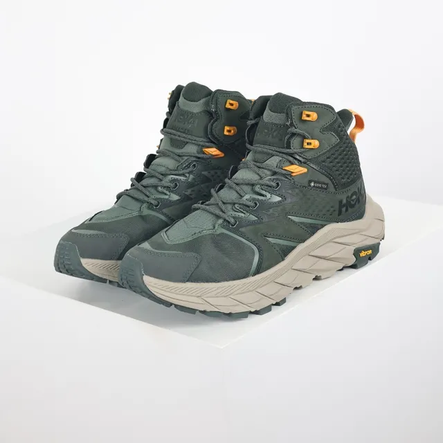 Hoka Vert Militaire Beige Montantes GORE-TEX Doublé Bottes de Randonnée 2