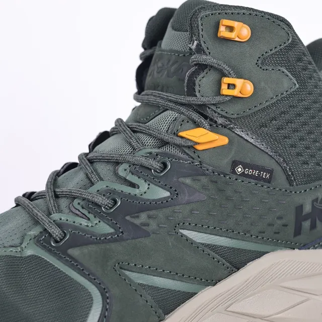 Hoka Vert Militaire Beige Montantes GORE-TEX Doublé Bottes de Randonnée 6