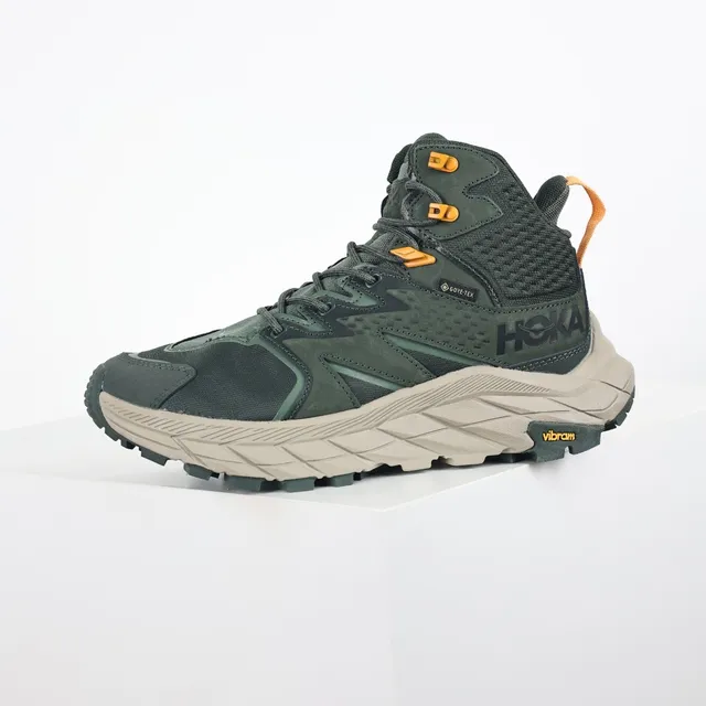 Hoka Vert Militaire Beige Montantes GORE-TEX Doublé Bottes de Randonnée 9