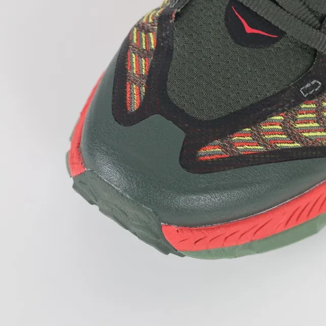 Hoka Vert Militaire Rouge Tige en Knit Engineered Semelle intermédiaire à double densité Chaussures de course 5