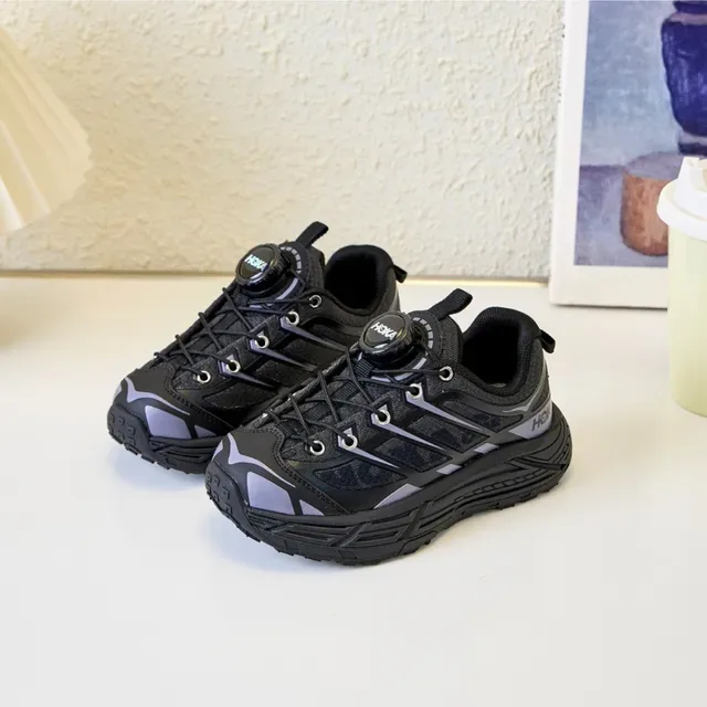 Hoka Noir Gris BOA Dial Closure Midsole Sculpté Voluminoso Sneakers Lifestyle 5