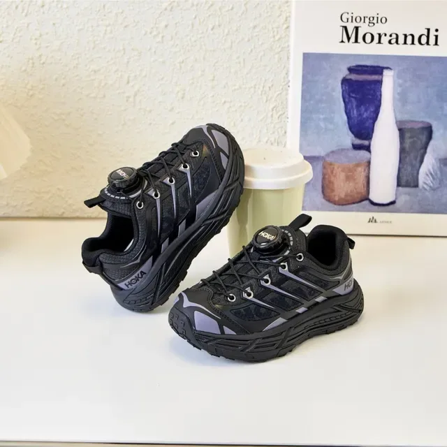 Hoka Noir Gris BOA Dial Closure Midsole Sculpté Voluminoso Sneakers Lifestyle 6