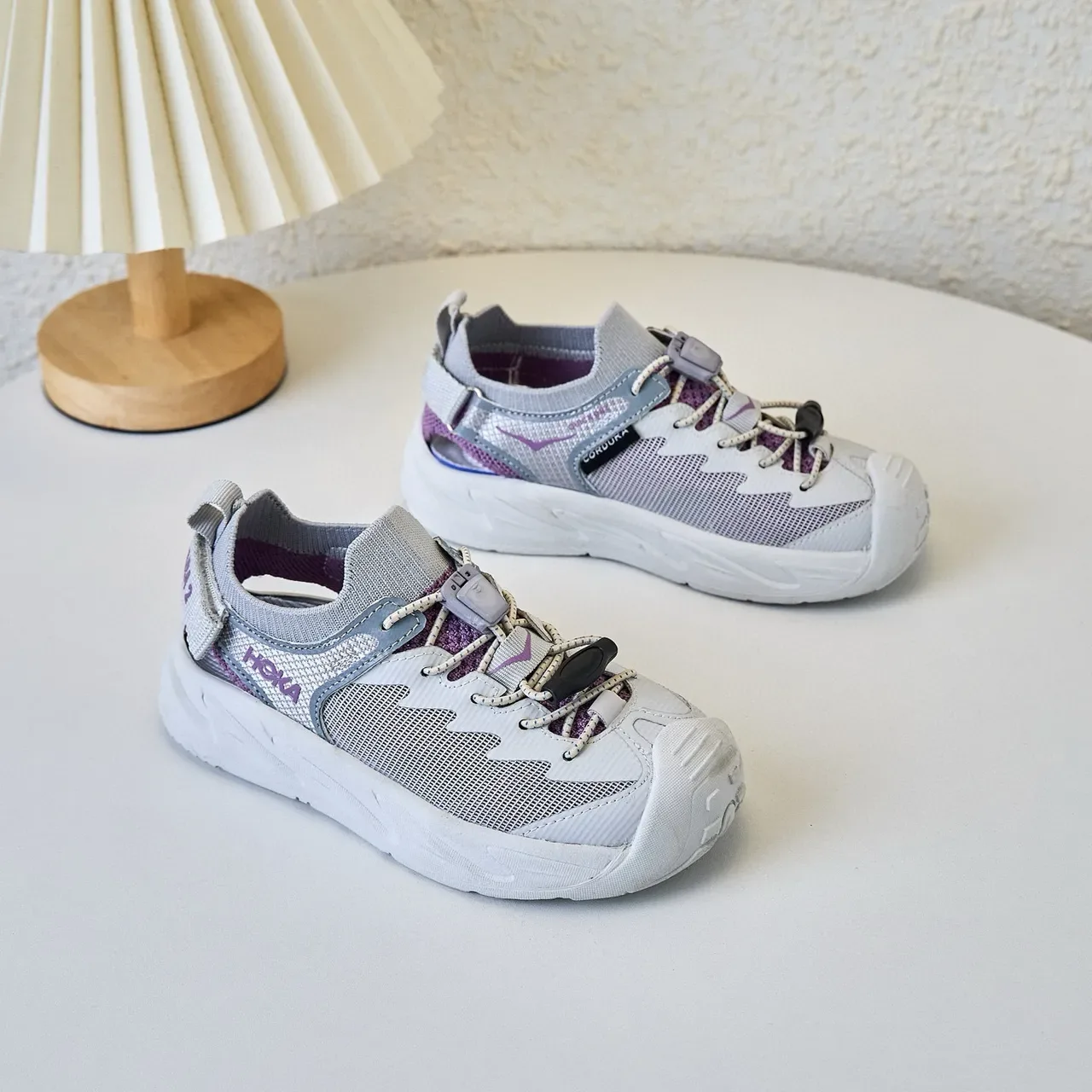 Hoka Noir Gris Mèche Supérieure Semelle Intermédiaire Caoutchouc Sculpté Sneakers Lifestyle 8