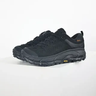 Hoka أسود برتقالي منثور جلد شبكي أعلى Vibram Megagrip سولا أحذية رياضية نمط حياة